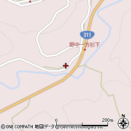 和歌山県田辺市中辺路町野中964周辺の地図