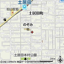 愛媛県松山市土居田町周辺の地図