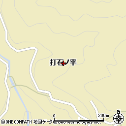 徳島県那賀町（那賀郡）拝宮（打石ノ平）周辺の地図