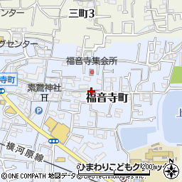 愛媛県松山市福音寺町周辺の地図