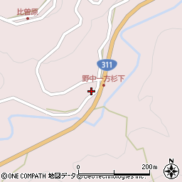 和歌山県田辺市中辺路町野中1001周辺の地図