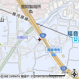 愛媛県松山市福音寺町535周辺の地図