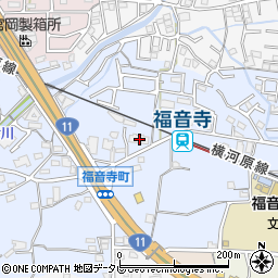 愛媛県松山市福音寺町448周辺の地図