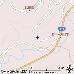 和歌山県田辺市中辺路町野中985周辺の地図