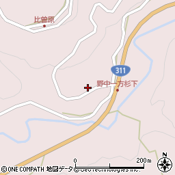 和歌山県田辺市中辺路町野中1010周辺の地図