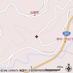 和歌山県田辺市中辺路町野中977周辺の地図