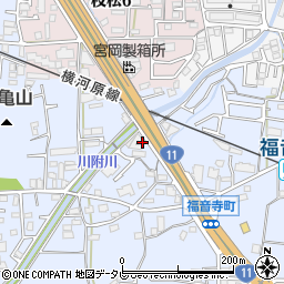 愛媛県松山市福音寺町538-1周辺の地図