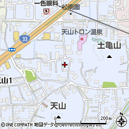 愛媛県松山市福音寺町721周辺の地図