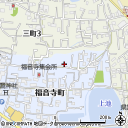 愛媛県松山市福音寺町215周辺の地図