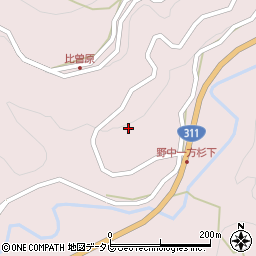和歌山県田辺市中辺路町野中1025周辺の地図