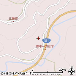 和歌山県田辺市中辺路町野中862周辺の地図