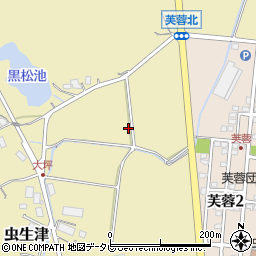 福岡県遠賀郡遠賀町虫生津周辺の地図