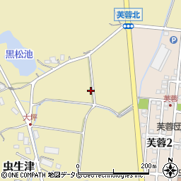 福岡県遠賀町（遠賀郡）虫生津周辺の地図