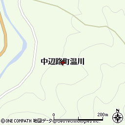 和歌山県田辺市中辺路町温川周辺の地図