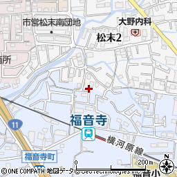 愛媛県松山市福音寺町407周辺の地図