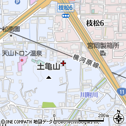 愛媛県松山市福音寺町694-11周辺の地図