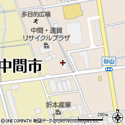 福岡県中間市砂山1301周辺の地図