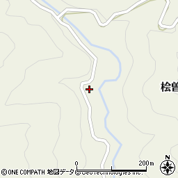 徳島県那賀町（那賀郡）桧曽根（庵ノ岡）周辺の地図