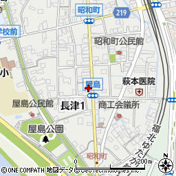 福岡県中間市長津1丁目周辺の地図