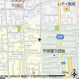 愛媛県松山市久保田町1-9周辺の地図