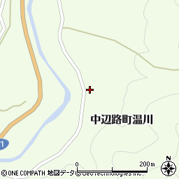 和歌山県田辺市中辺路町温川598周辺の地図