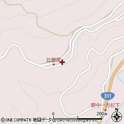 和歌山県田辺市中辺路町野中1067周辺の地図