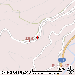 和歌山県田辺市中辺路町野中1078周辺の地図
