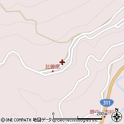 和歌山県田辺市中辺路町野中1079周辺の地図