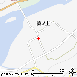 徳島県那賀郡那賀町簗ノ上中筋周辺の地図