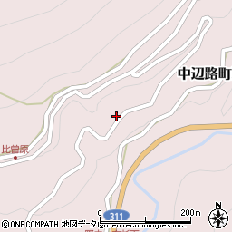 和歌山県田辺市中辺路町野中797周辺の地図