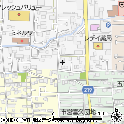 愛媛県松山市高岡町19周辺の地図