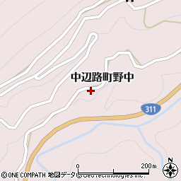 和歌山県田辺市中辺路町野中676周辺の地図