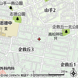 福岡県北九州市小倉南区企救丘3丁目4周辺の地図