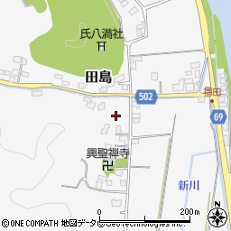 福岡県宗像市田島周辺の地図