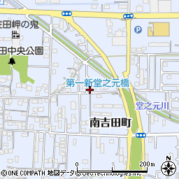 愛媛県松山市南吉田町1395-14周辺の地図