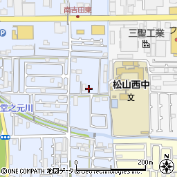 愛媛県松山市南吉田町1431-3周辺の地図