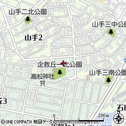 福岡県北九州市小倉南区山手2丁目15周辺の地図