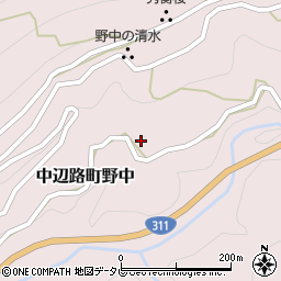 和歌山県田辺市中辺路町野中512周辺の地図