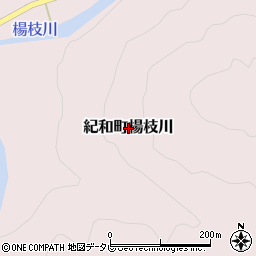 三重県熊野市紀和町楊枝川周辺の地図