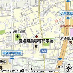 ファミリーマート松山小栗六丁目店周辺の地図