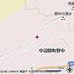 和歌山県田辺市中辺路町野中615周辺の地図