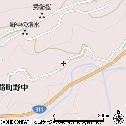 和歌山県田辺市中辺路町野中437周辺の地図