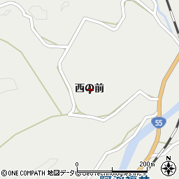 徳島県阿南市福井町西の前周辺の地図