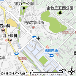 白頭山 徳力店周辺の地図