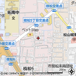 愛媛銀行卓球練習場周辺の地図