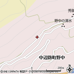 和歌山県田辺市中辺路町野中612周辺の地図