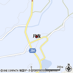 徳島県阿南市新野町（月夜）周辺の地図