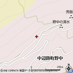 和歌山県田辺市中辺路町野中608周辺の地図