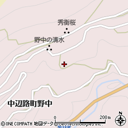 和歌山県田辺市中辺路町野中420周辺の地図