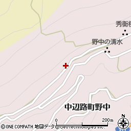 和歌山県田辺市中辺路町野中598周辺の地図